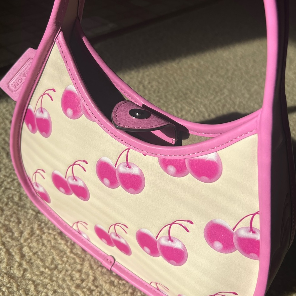 Coachtopia Coach Pink Cherry Pattern Shoulder Bag - image 2